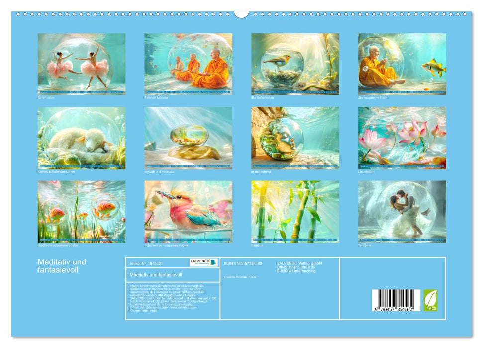 Meditativ und fantasievoll (CALVENDO Premium Wandkalender 2026)
