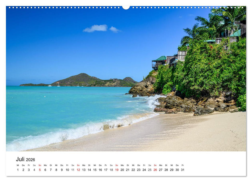 Traumziele Karibik (CALVENDO Premium Wandkalender 2026)