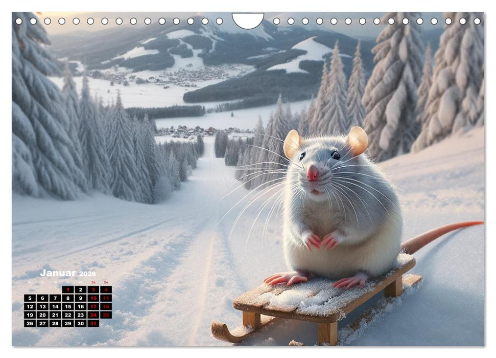 Lustige Ratten (CALVENDO Wandkalender 2026)
