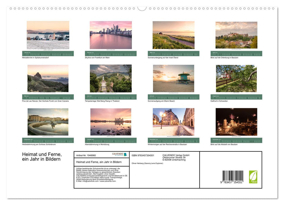 Heimat und Ferne, ein Jahr in Bildern (CALVENDO Premium Wandkalender 2026)
