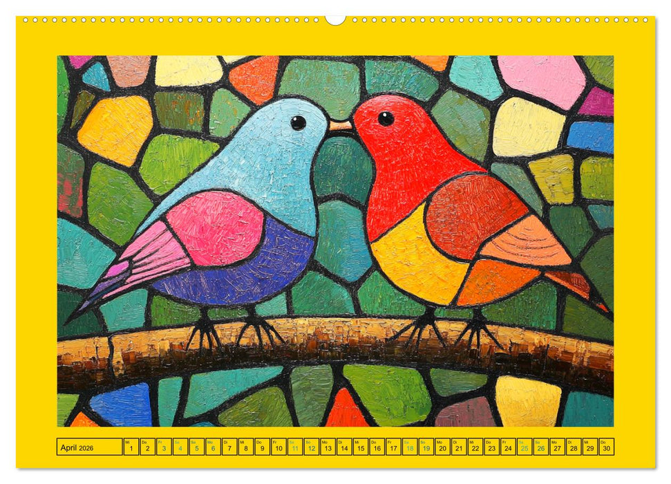 Abstrakte Eleganz. Künstlerische Tiermotive in schönen Farben (CALVENDO Premium Wandkalender 2026)