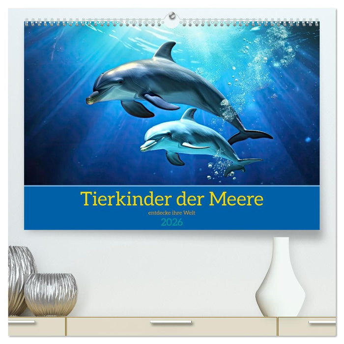 Tierkinder der Meere - entdecke ihre Welt (CALVENDO Premium Wandkalender 2026)
