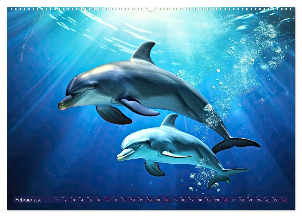 Tierkinder der Meere - entdecke ihre Welt (CALVENDO Premium Wandkalender 2026)