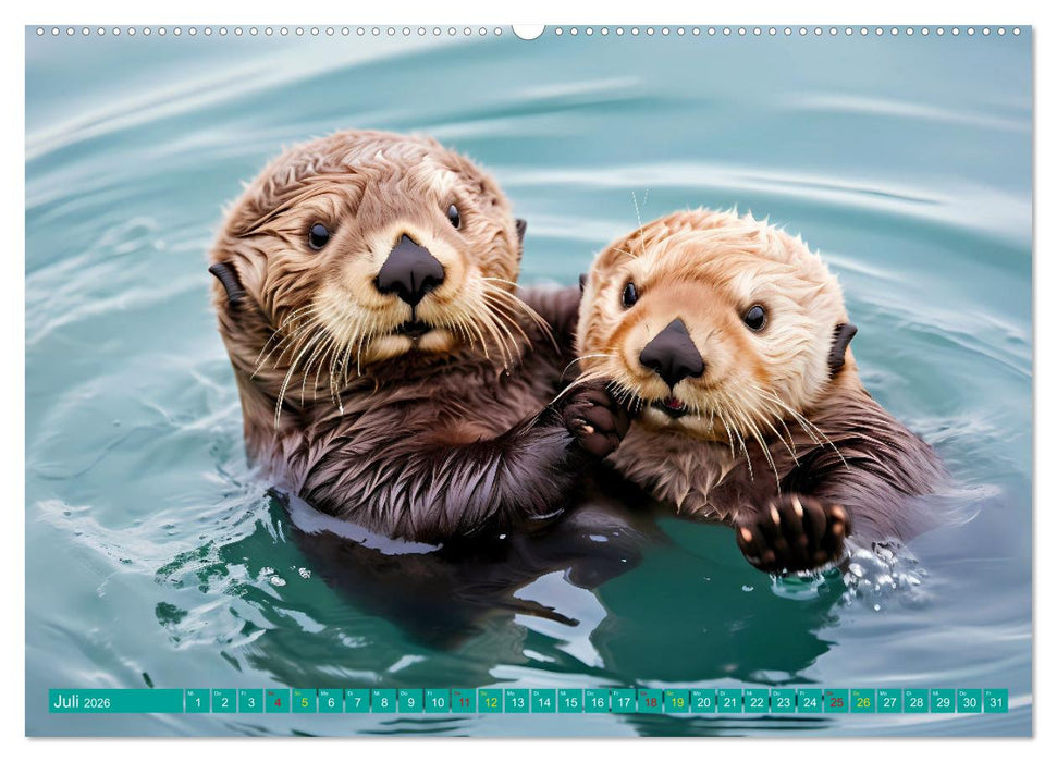 Tierkinder der Meere - entdecke ihre Welt (CALVENDO Premium Wandkalender 2026)