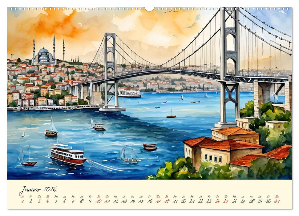Türkei - Land auf zwei Kontinenten (CALVENDO Premium Wandkalender 2026)