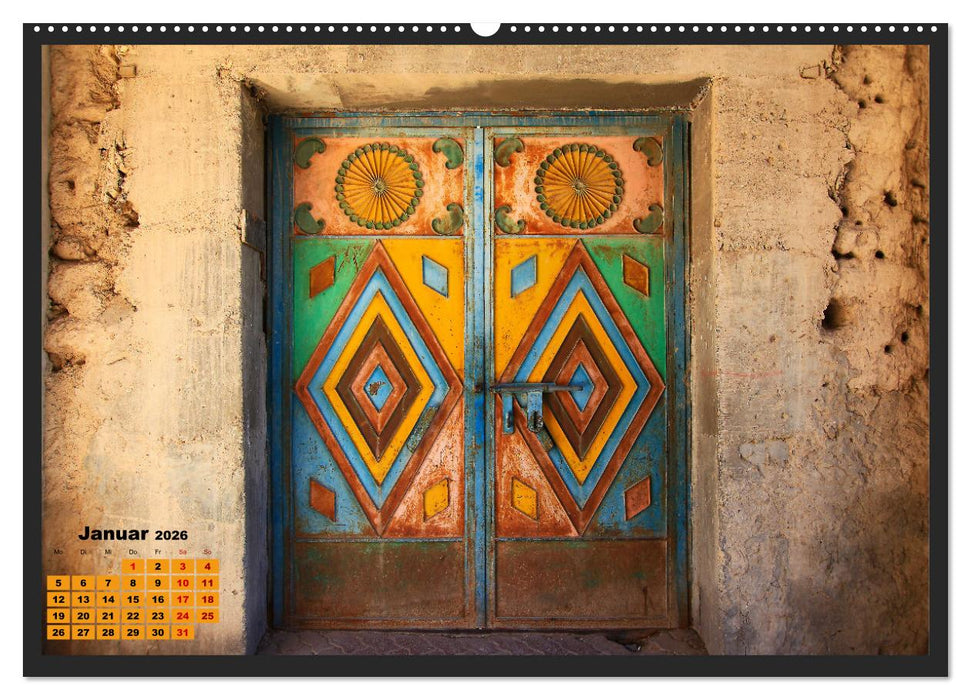 OMAN - Farbenfrohe orientalische Türen (CALVENDO Wandkalender 2026)