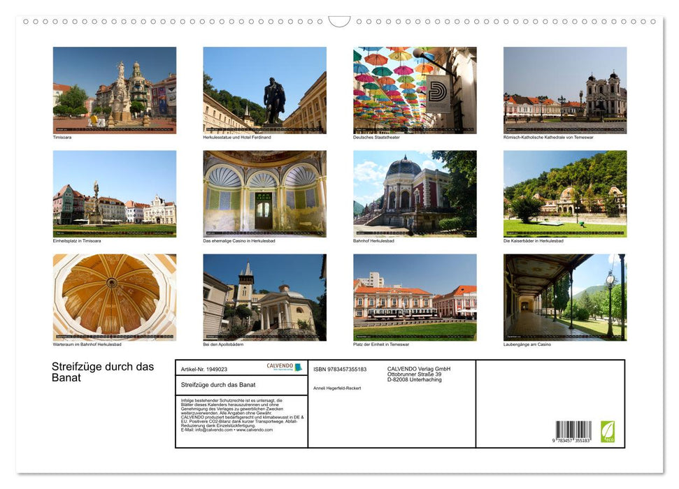 Streifzüge durch das Banat (CALVENDO Wandkalender 2026)