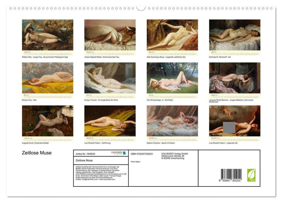 Zeitlose Muse (CALVENDO Premium Wandkalender 2026)