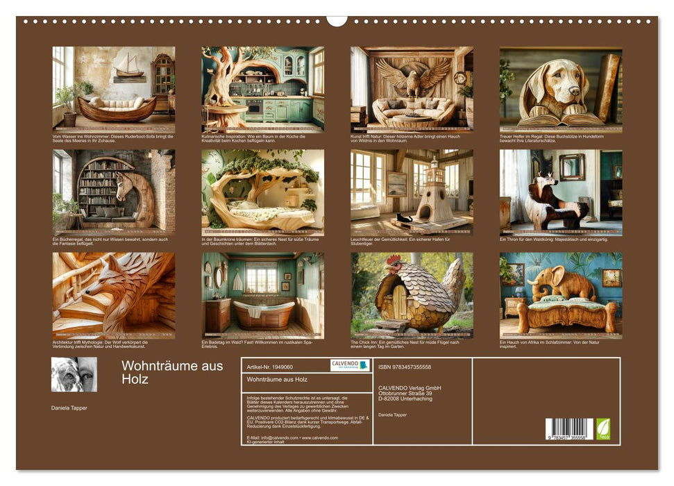 Wohnträume aus Holz (CALVENDO Wandkalender 2026)