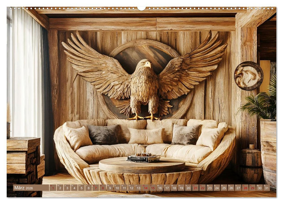 Wohnträume aus Holz (CALVENDO Wandkalender 2026)