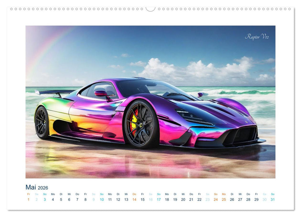 Faszination KI-Sportwagen (CALVENDO Premium Wandkalender 2026)