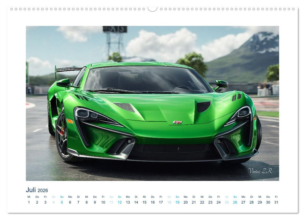 Faszination KI-Sportwagen (CALVENDO Premium Wandkalender 2026)