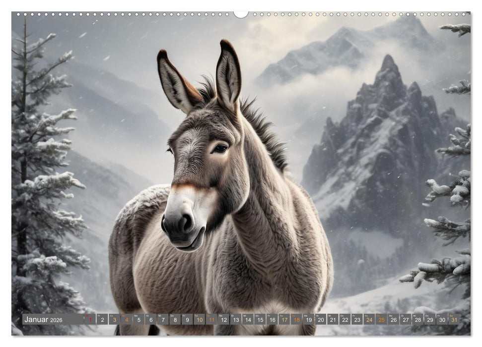 Eselträume (CALVENDO Wandkalender 2026)