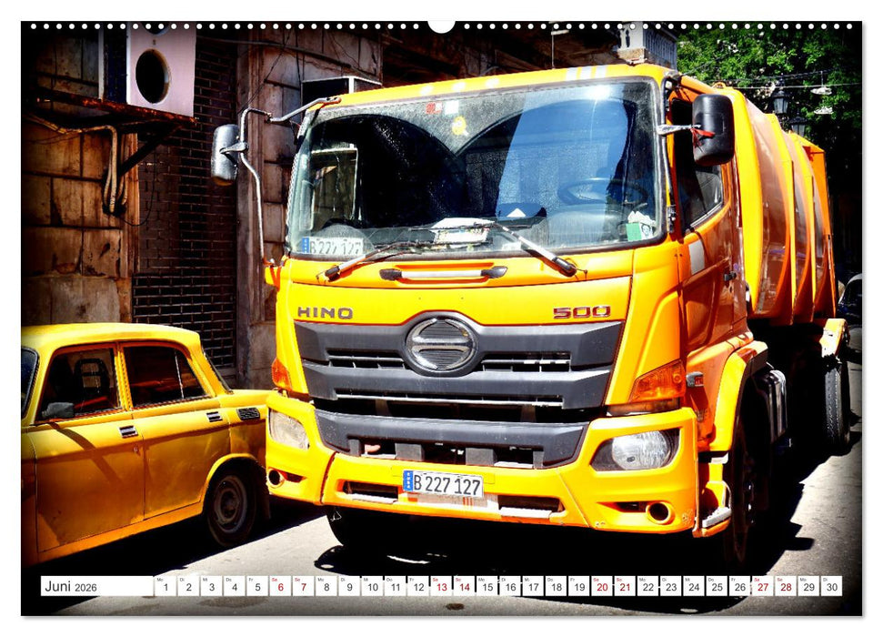 Hino Trucks - Nutzfahrzeuge Made in Japan (CALVENDO Premium Wandkalender 2026)