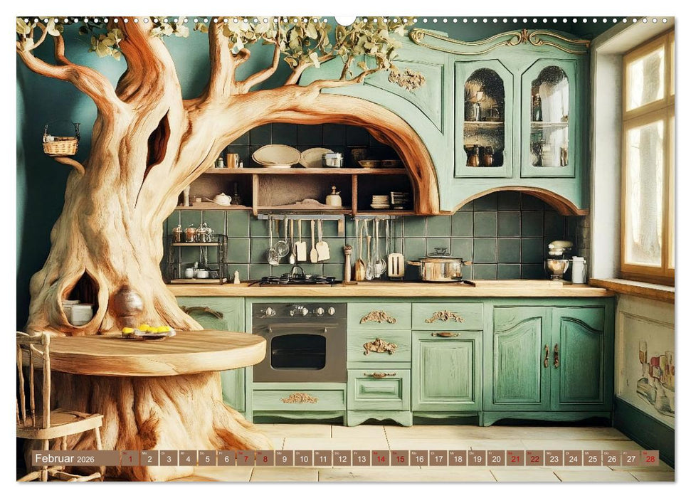 Wohnträume aus Holz (CALVENDO Premium Wandkalender 2026)