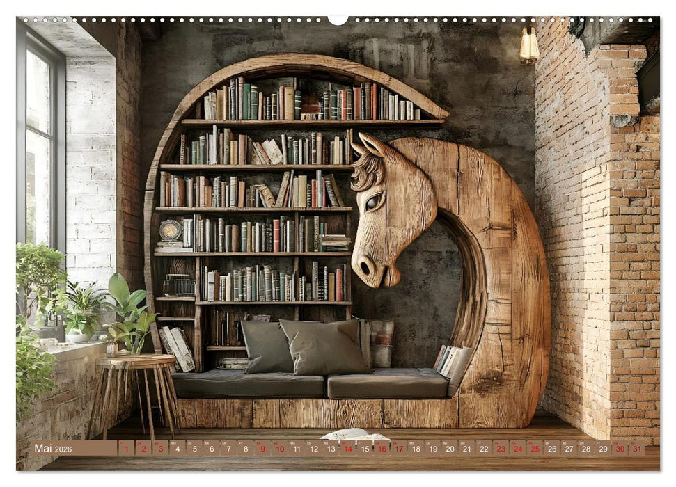 Wohnträume aus Holz (CALVENDO Premium Wandkalender 2026)