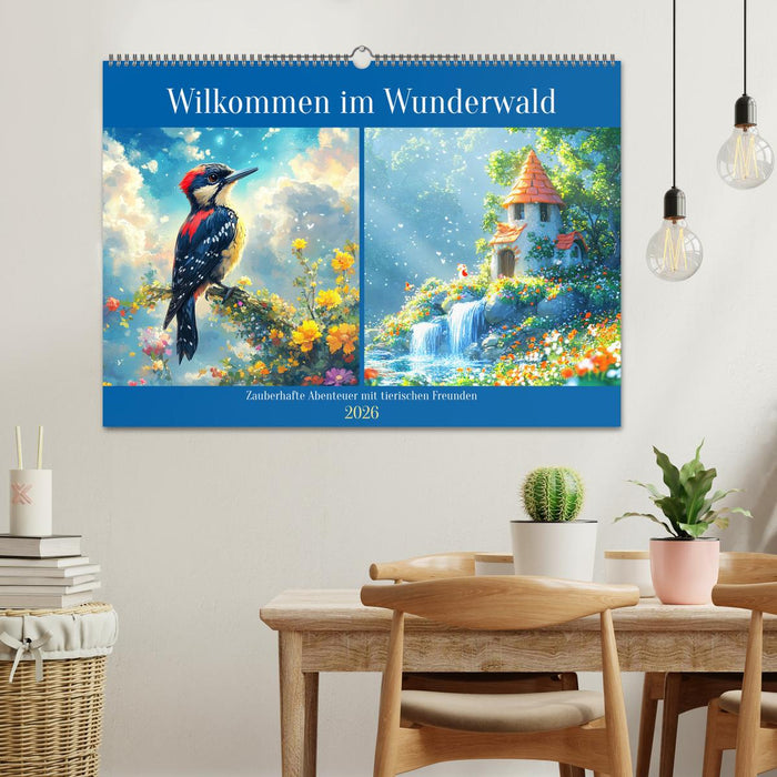 Willkommen im Wunderwald. Zauberhafte Abenteuer mit tierischen Freunden (CALVENDO Wandkalender 2026)