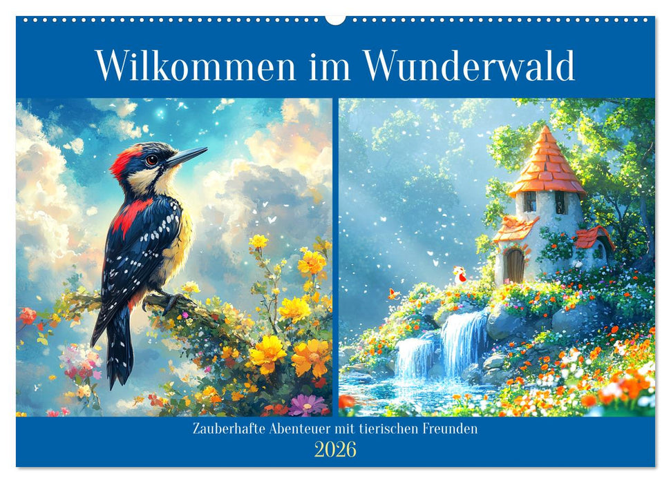Willkommen im Wunderwald. Zauberhafte Abenteuer mit tierischen Freunden (CALVENDO Wandkalender 2026)