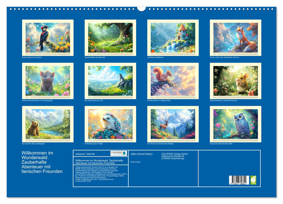 Willkommen im Wunderwald. Zauberhafte Abenteuer mit tierischen Freunden (CALVENDO Wandkalender 2026)