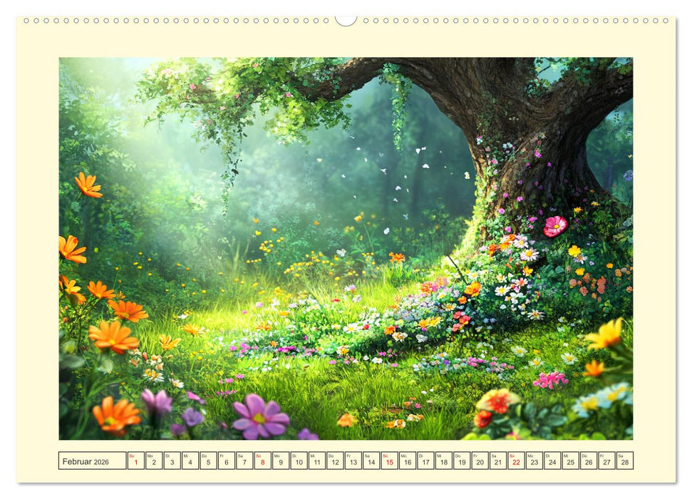 Willkommen im Wunderwald. Zauberhafte Abenteuer mit tierischen Freunden (CALVENDO Wandkalender 2026)
