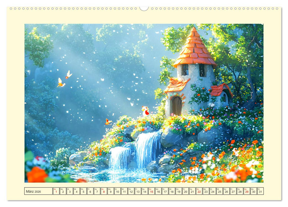 Willkommen im Wunderwald. Zauberhafte Abenteuer mit tierischen Freunden (CALVENDO Wandkalender 2026)