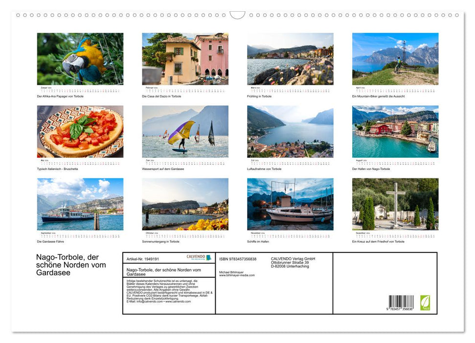 Nago-Torbole, der schöne Norden vom Gardasee (CALVENDO Wandkalender 2026)