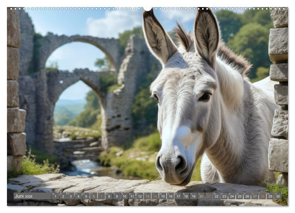 Eselträume (CALVENDO Premium Wandkalender 2026)