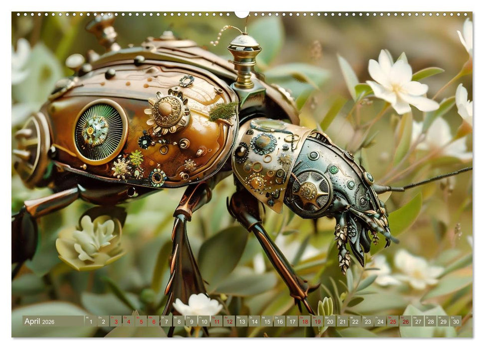 Die fantastische Welt der Steampunk-Insekten (CALVENDO Premium Wandkalender 2026)