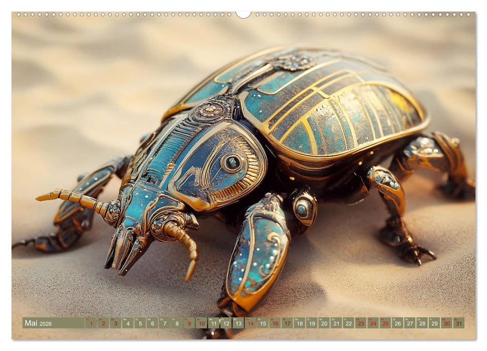 Die fantastische Welt der Steampunk-Insekten (CALVENDO Premium Wandkalender 2026)