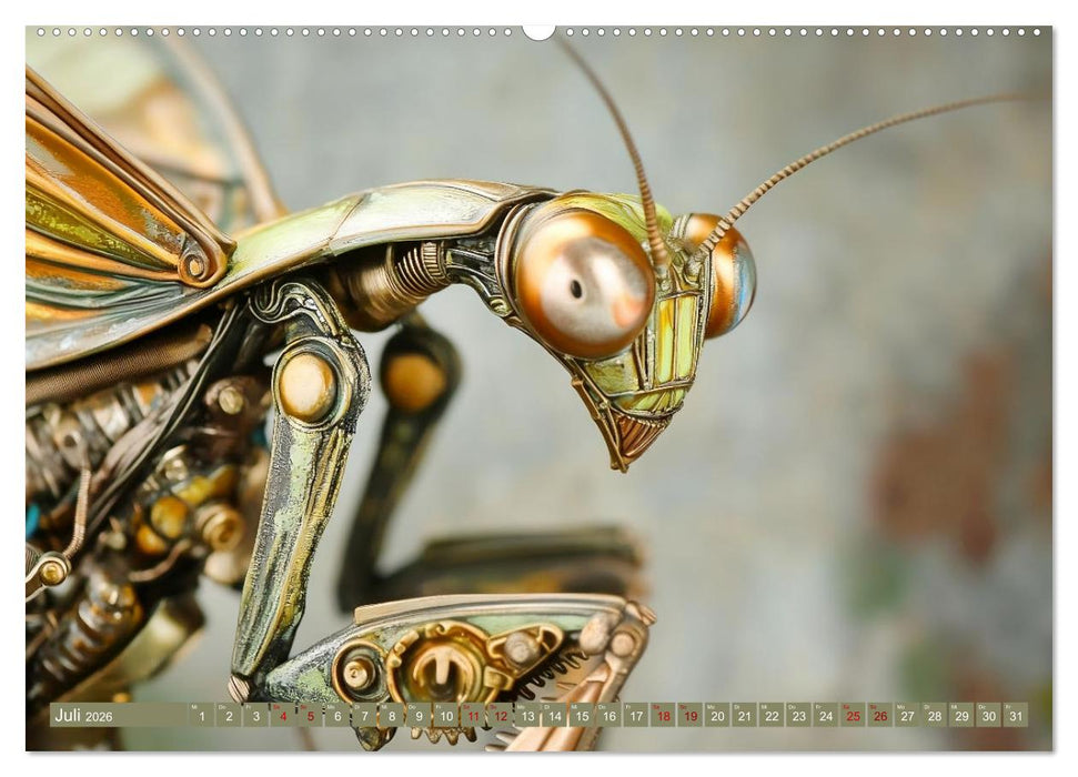 Die fantastische Welt der Steampunk-Insekten (CALVENDO Premium Wandkalender 2026)