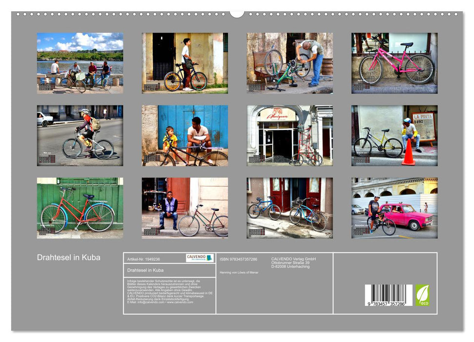 Drahtesel in Kuba (CALVENDO Premium Wandkalender 2026)