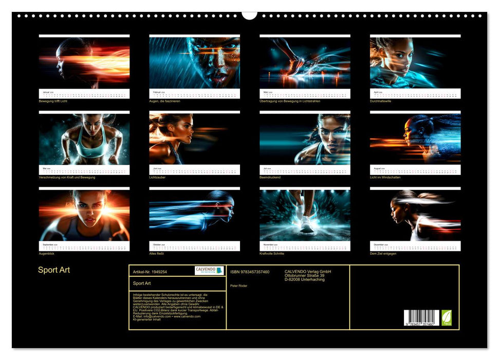Sport Art (CALVENDO Wandkalender 2026)