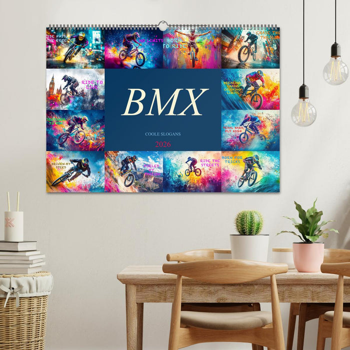 BMX - Coole Slogans (CALVENDO Wandkalender 2026)