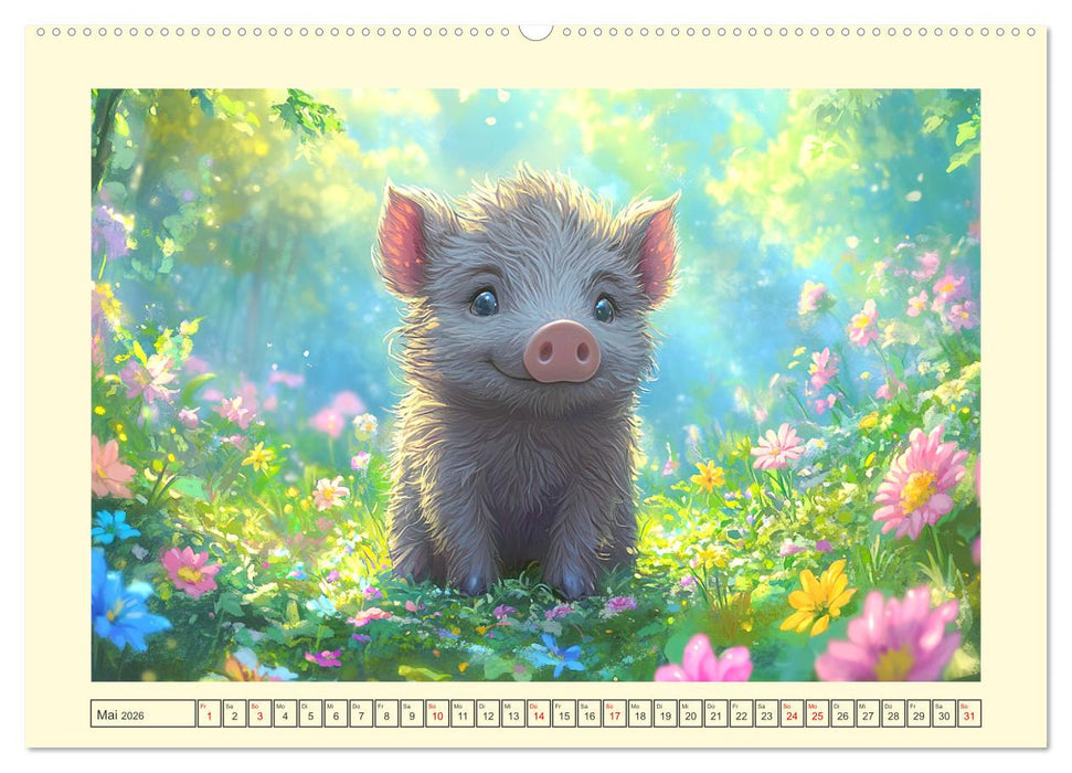 Willkommen im Wunderwald. Zauberhafte Abenteuer mit tierischen Freunden (CALVENDO Premium Wandkalender 2026)