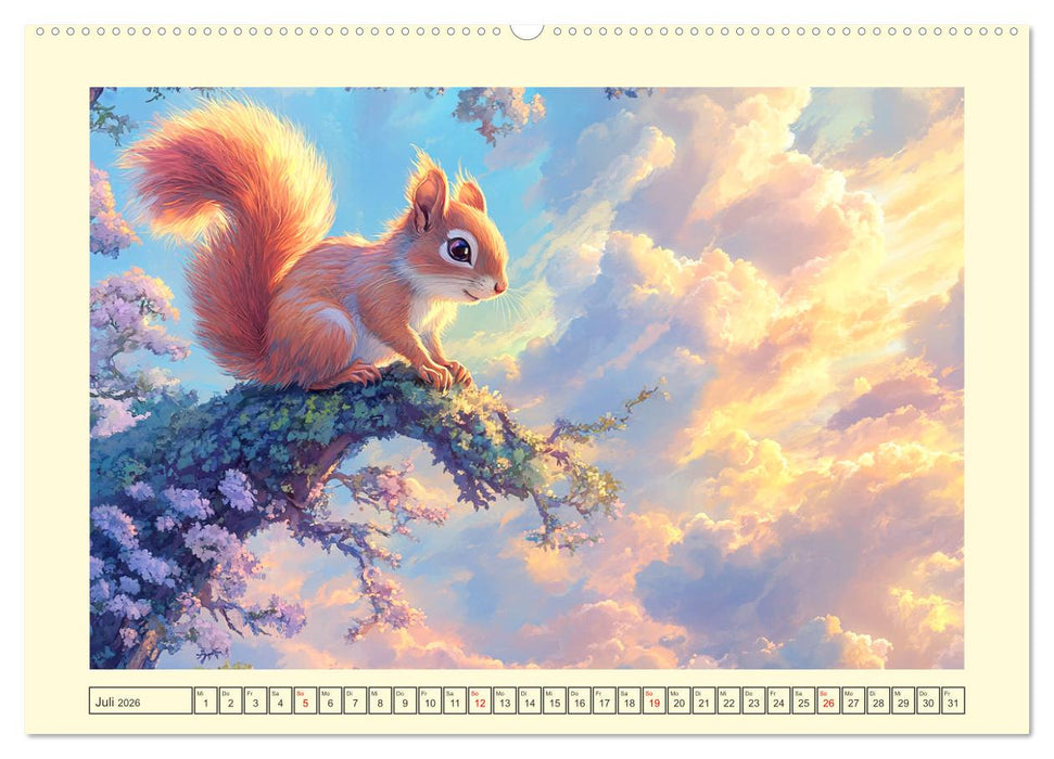 Willkommen im Wunderwald. Zauberhafte Abenteuer mit tierischen Freunden (CALVENDO Premium Wandkalender 2026)