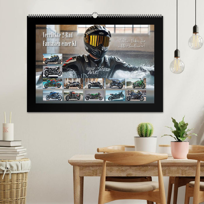 Verrückte 2-Rad Fantasien einer KI (CALVENDO Wandkalender 2026)