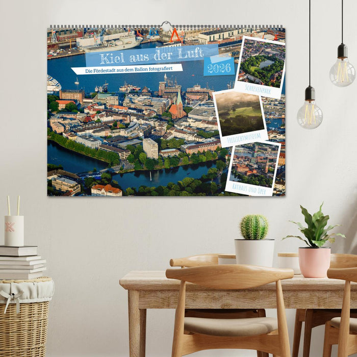Kiel aus der Luft - Die Stadt an der Förde aus dem Ballon fotografiert (CALVENDO Wandkalender 2026)