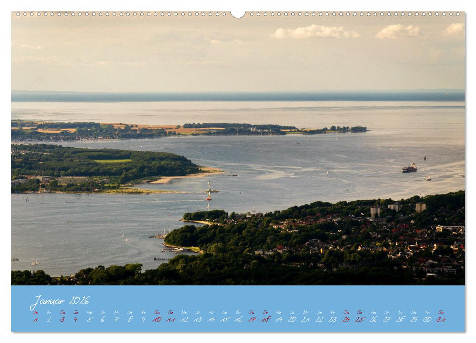 Kiel aus der Luft - Die Stadt an der Förde aus dem Ballon fotografiert (CALVENDO Wandkalender 2026)