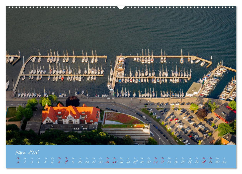 Kiel aus der Luft - Die Stadt an der Förde aus dem Ballon fotografiert (CALVENDO Wandkalender 2026)