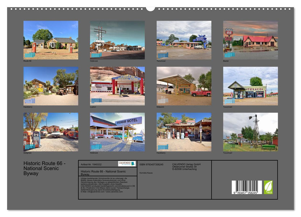 Historic Route 66 - National Scenic Byway (CALVENDO Premium Wandkalender 2026)