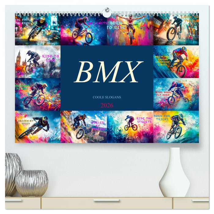 BMX - Coole Slogans (CALVENDO Premium Wandkalender 2026)