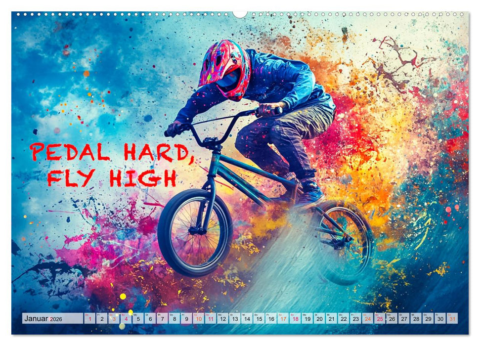 BMX - Coole Slogans (CALVENDO Premium Wandkalender 2026)