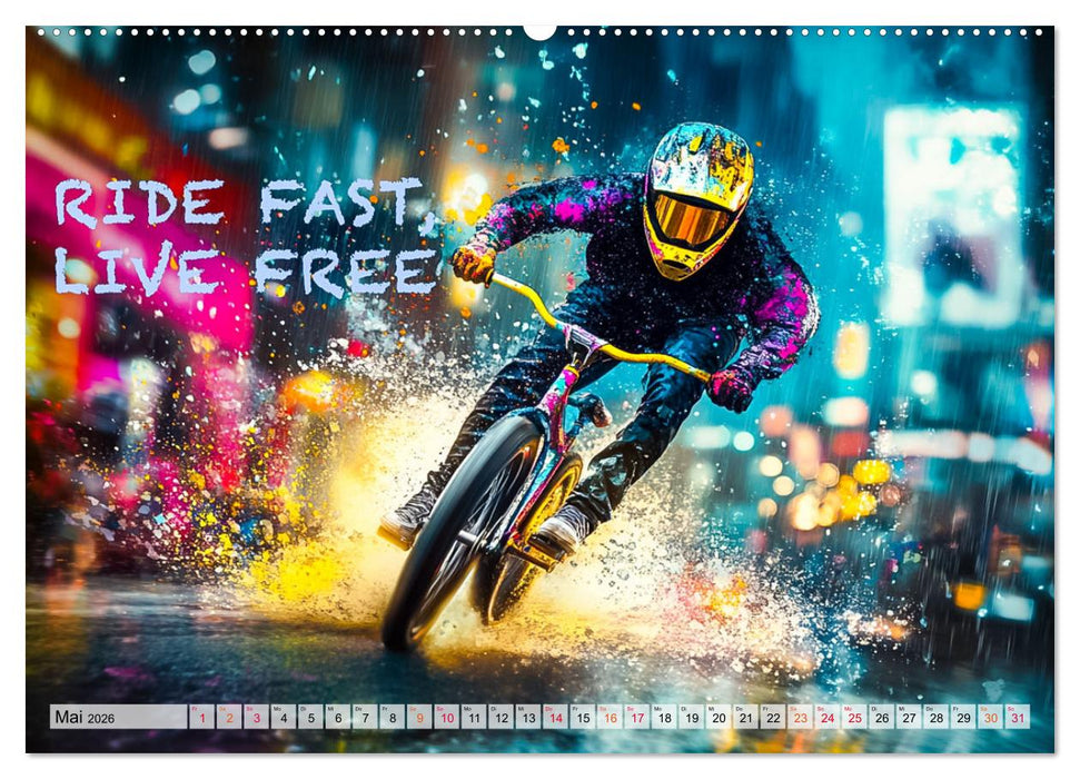 BMX - Coole Slogans (CALVENDO Premium Wandkalender 2026)