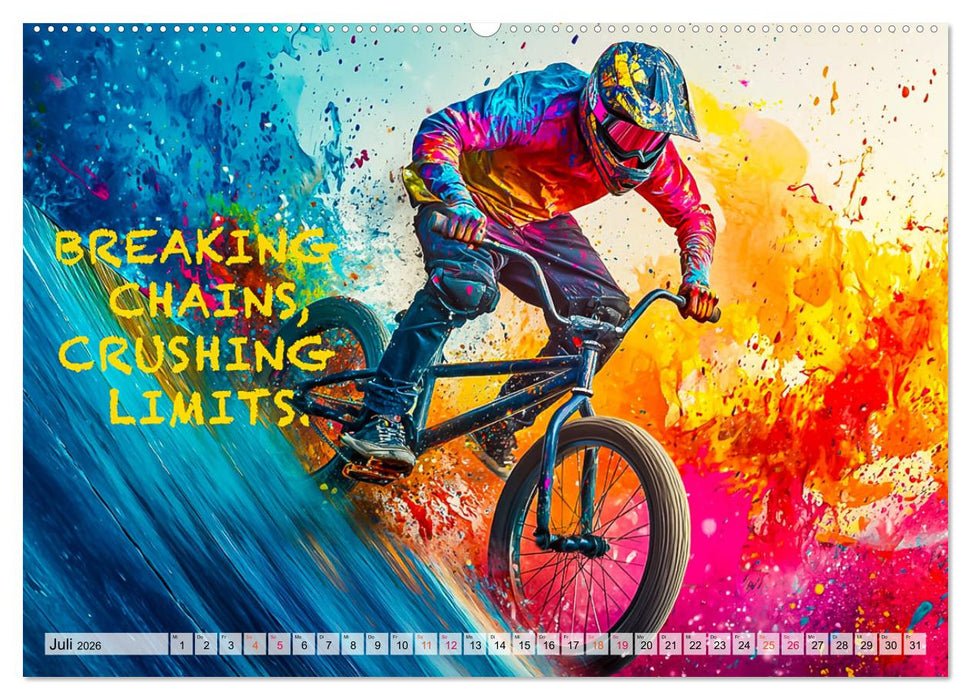 BMX - Coole Slogans (CALVENDO Premium Wandkalender 2026)