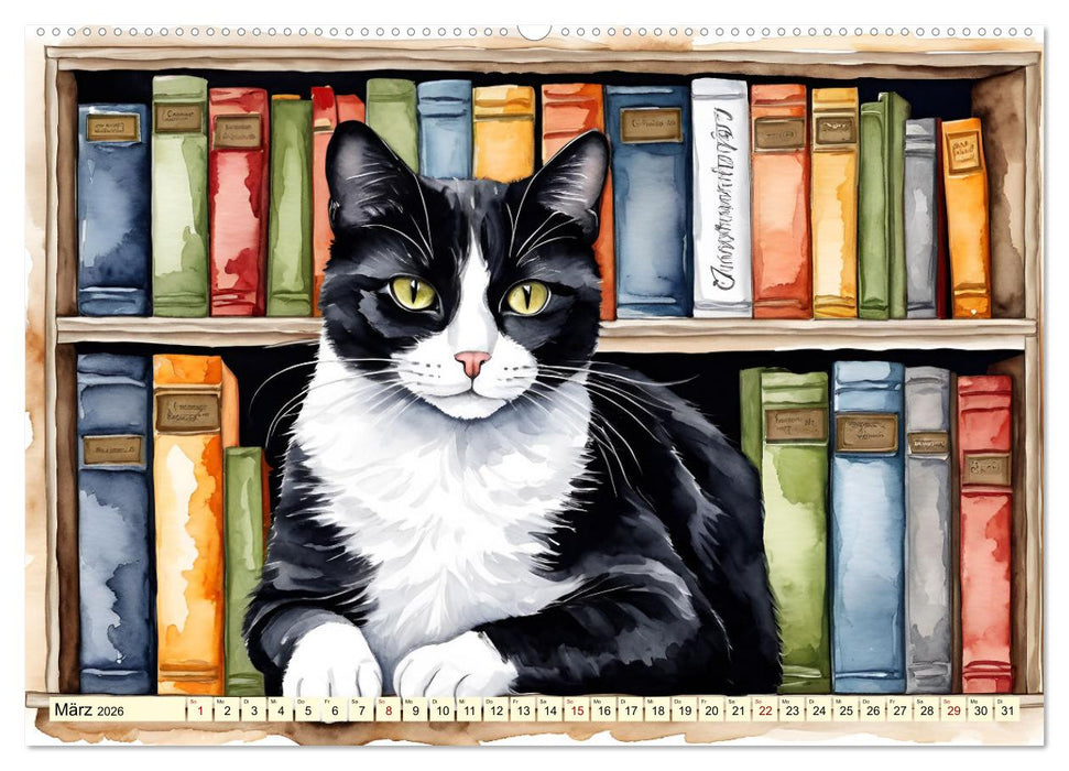 Lieblingsplätze unserer Samtpfoten (CALVENDO Premium Wandkalender 2026)