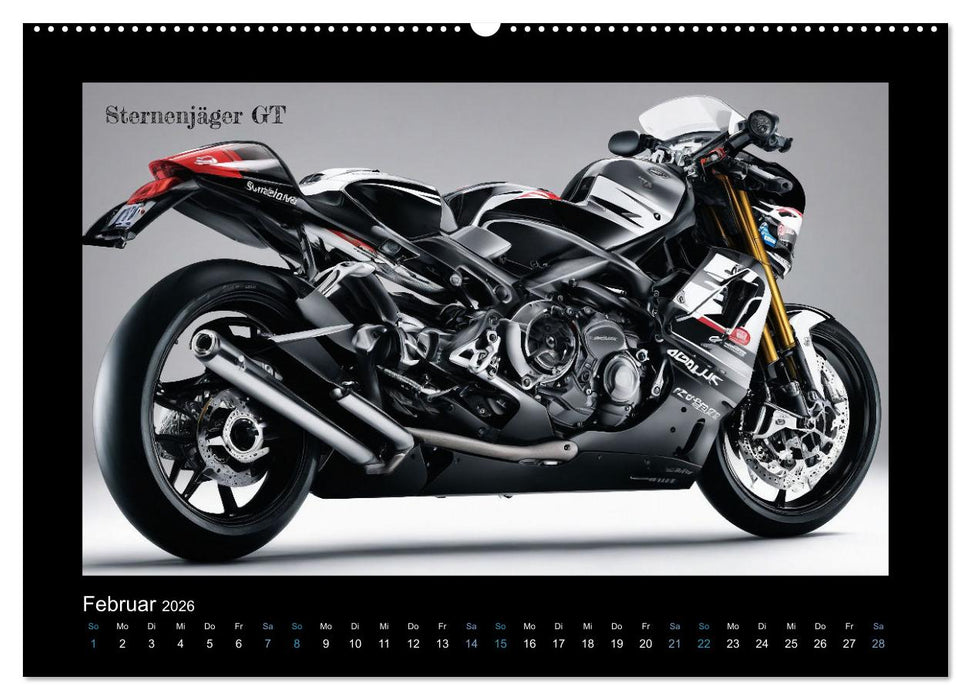 Verrückte 2-Rad Fantasien einer KI (CALVENDO Premium Wandkalender 2026)