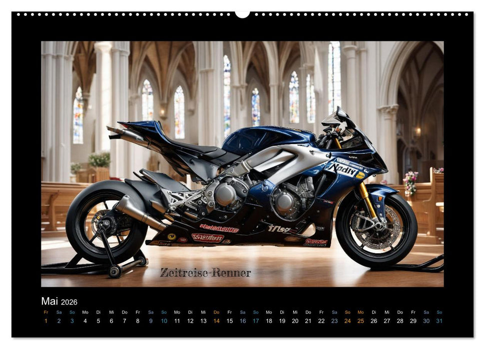 Verrückte 2-Rad Fantasien einer KI (CALVENDO Premium Wandkalender 2026)