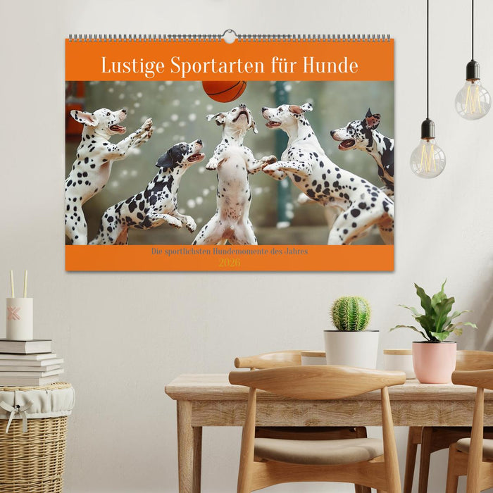 Lustige Sportarten für Hunde (CALVENDO Wandkalender 2026)