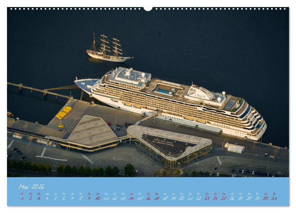 Kiel aus der Luft - Die Stadt an der Förde aus dem Ballon fotografiert (CALVENDO Premium Wandkalender 2026)