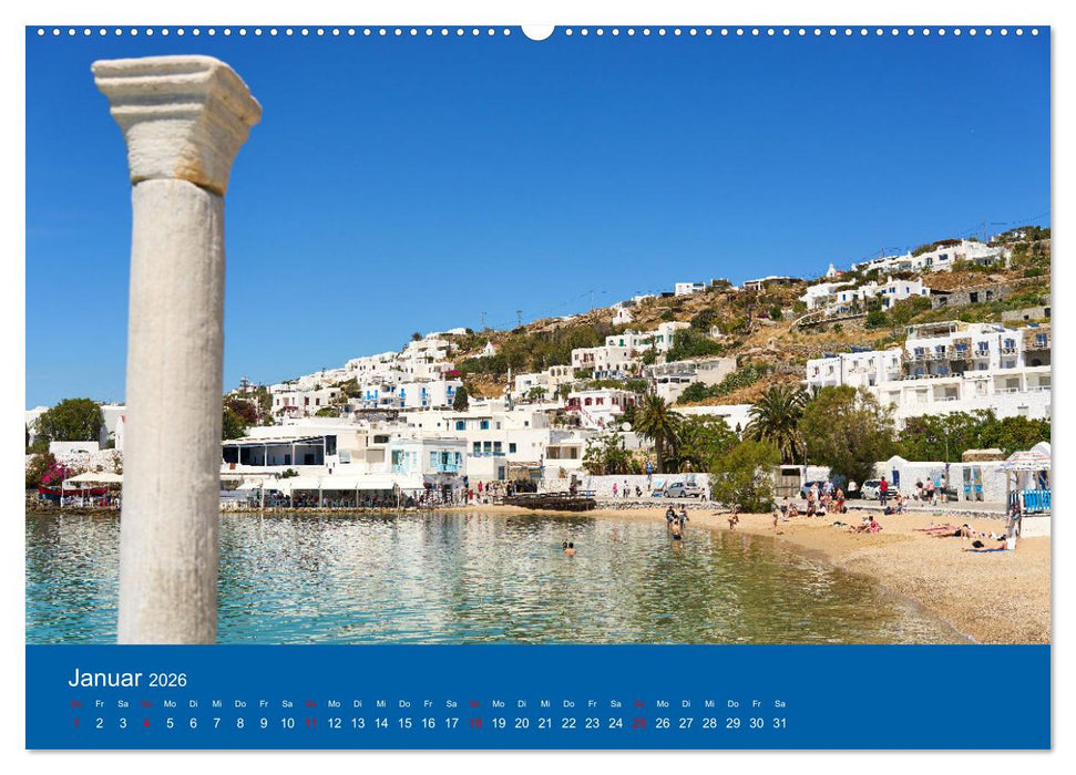 Griechenland - Mykonos Kalender (CALVENDO Premium Wandkalender 2026)